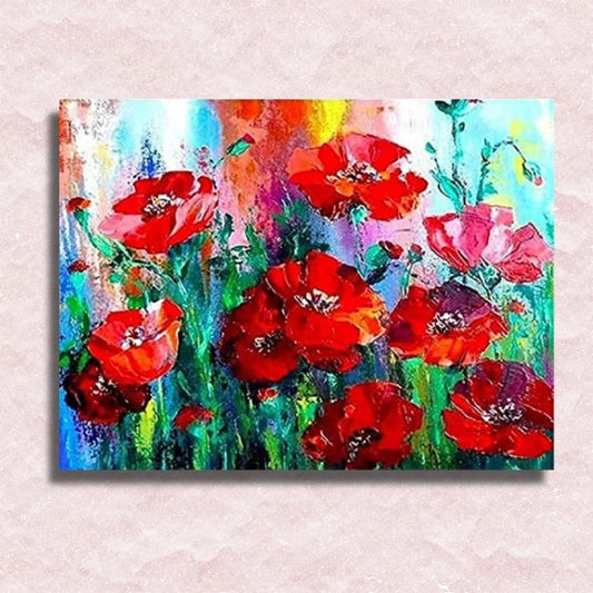 Modern Art Poppies Canvas - Painting by numbers shop