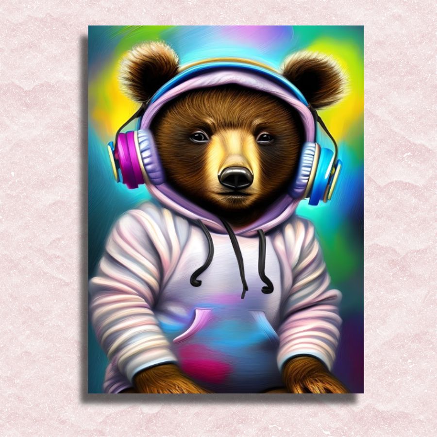 Modern Hi-Fi Bear Canvas - Paint by numbers