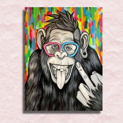 Monkey Punk Canvas - Schilderen op nummer winkel