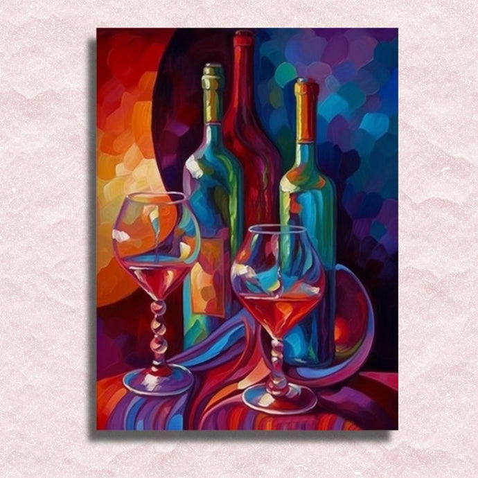 Mosaic Bottles Canvas - Painting by numbers shop