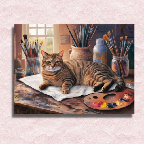 My Cat is an Artist Paint by Numbers Canvas