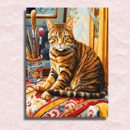 My Cat is an Artist Canvas - Painting by numbers shop