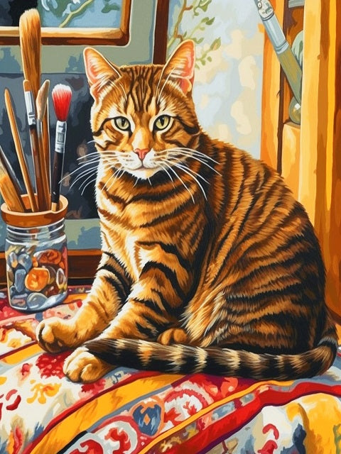 My Cat is an Artist Paint by Numbers