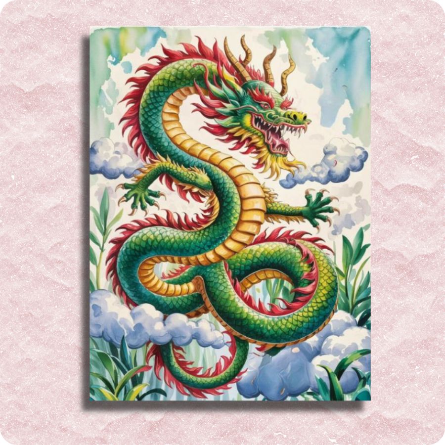 Mystic Dragon Blaze Canvas - Paint by numbers