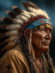 Native American Chief - Verf op nummer