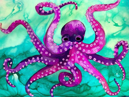 Octopus in Sea - Paint by numbers