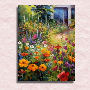 On the Flowery Path Canvas - Paint by numbers