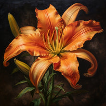 Laad afbeelding in Gallery-viewer, Orange Lily Paint by numbers