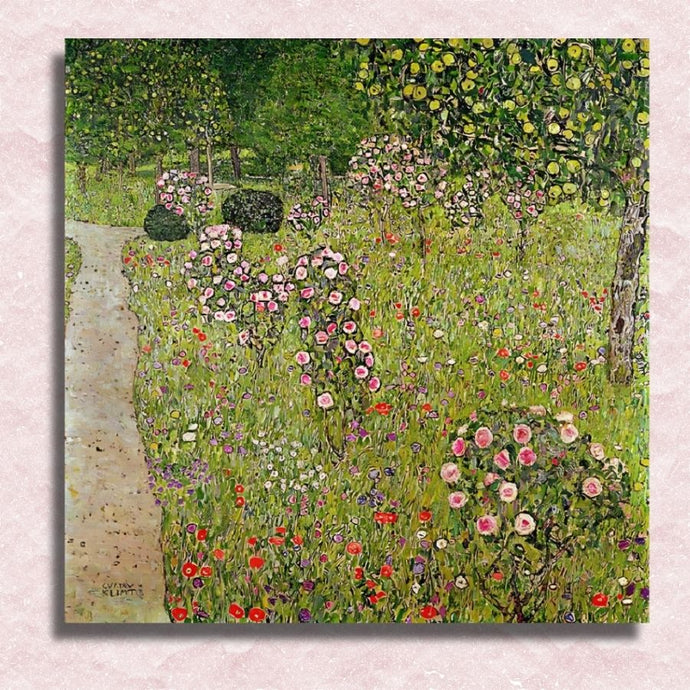 Gustav Klimt - Orchard with Roses - Paint by numbers canvas