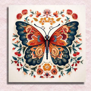Leinwand mit dekorativen Schmetterlingen – Malen-nach-Zahlen-Shop