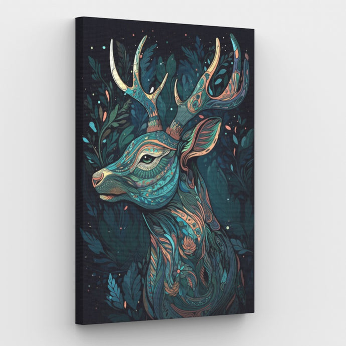 Ornamental Deer Paint by numbers canvas
