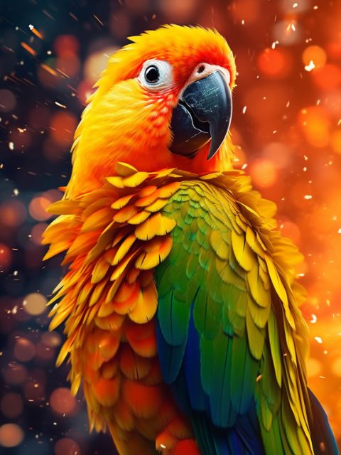 Parrot Color Splash - Painting by numbers shop