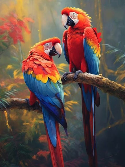 Parrots - Painting by numbers shop