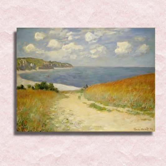 Claude Monet - Pad in de tarwe bij Pourville Canvas - Winkel voor schilderen op nummer