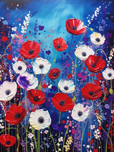 Laden Sie das Bild in den Galerie-Viewer, Patriotische Blütenblätter – Malen nach Zahlen