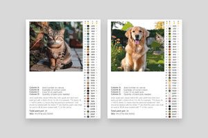 Pet paint by numbers layout