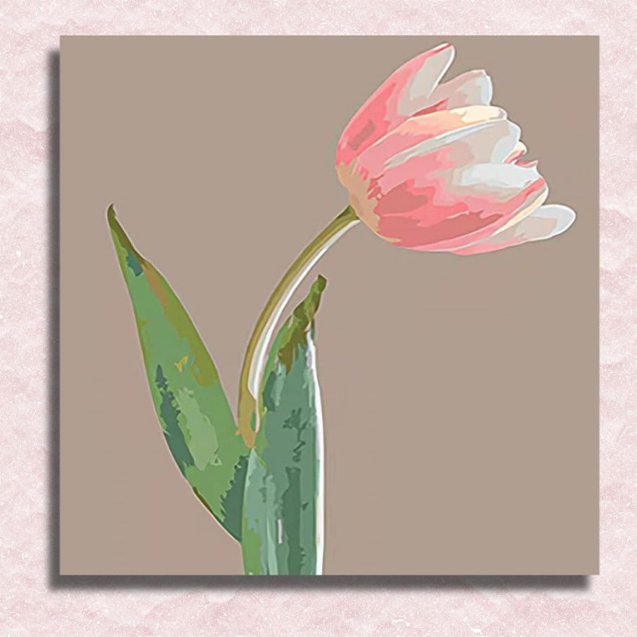 Pink Tulip Canvas - Painting by numbers shop