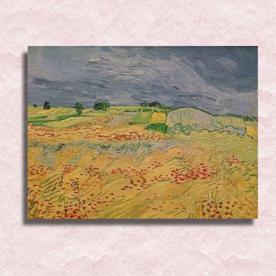 Van Gogh - Plain bij Auvers Canvas - Schilderij op nummerwinkel