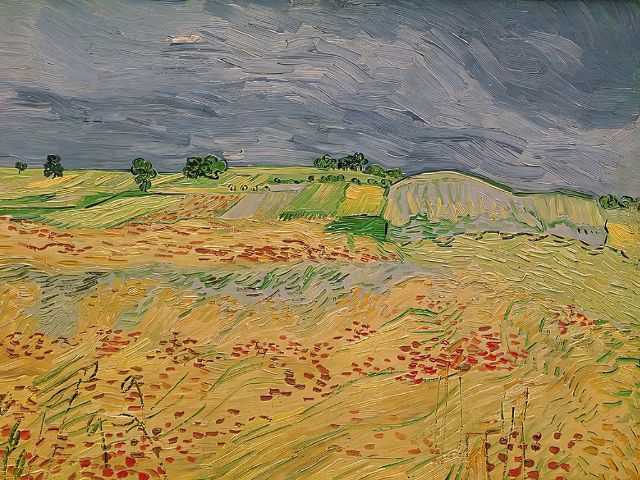 Van Gogh - Vlakte in Auvers - Winkel op nummer schilderen