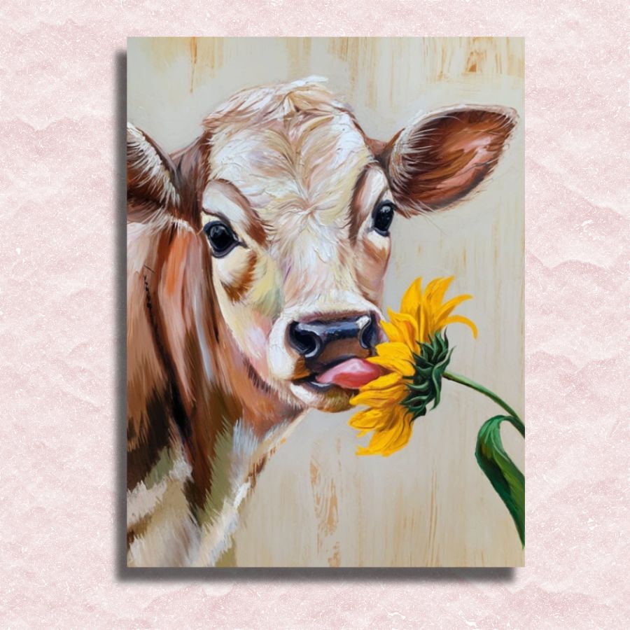 Playful Whimsy Calf Canvas - Paint by numbers