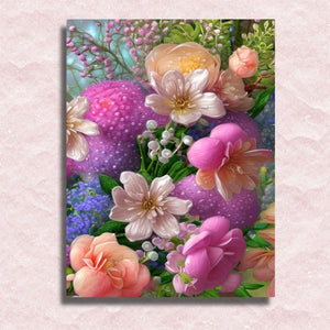Poetic Floral Paint Canvas - Painting by numbers shop