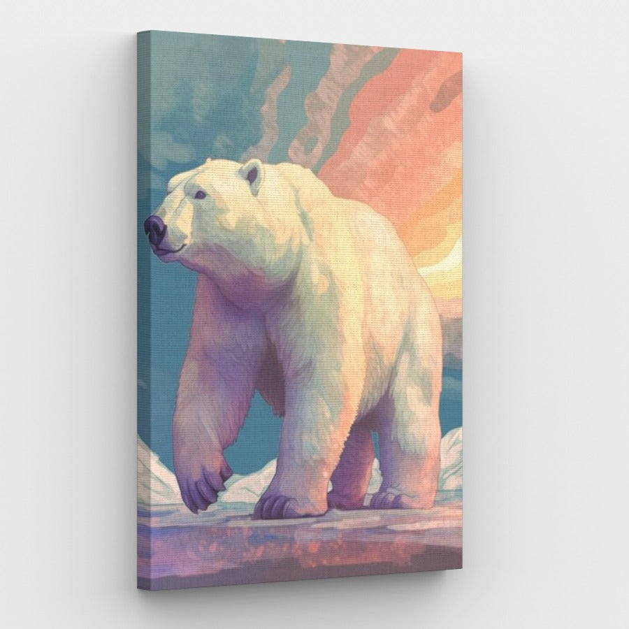 Polar Bear Canvas - Painting by numbers shop