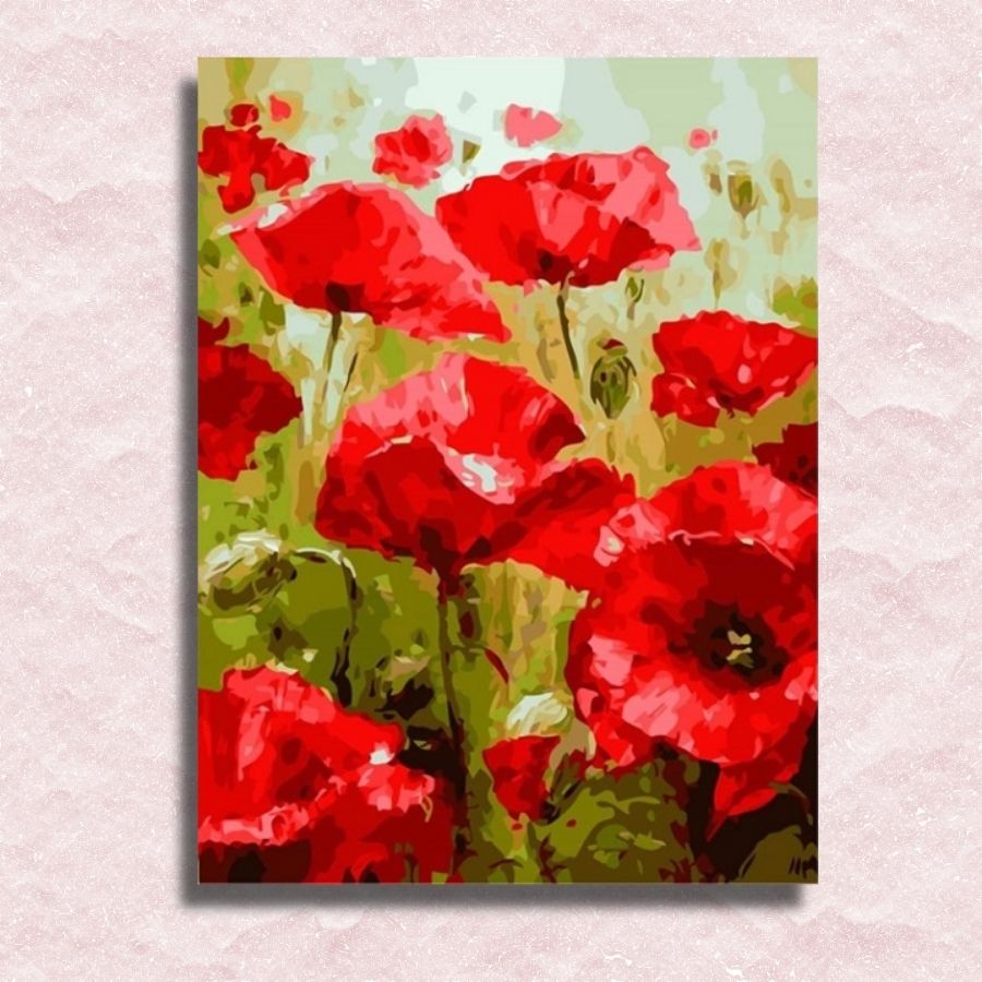 Poppy Flowers Canvas - Painting by numbers shop