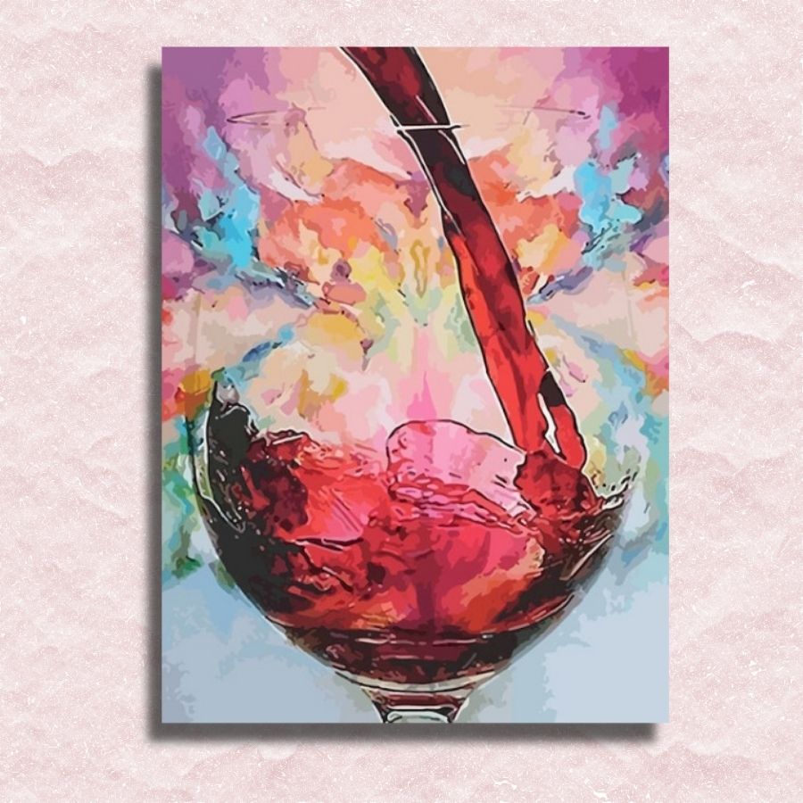 Pouring Red Wine Canvas - Painting by numbers shop