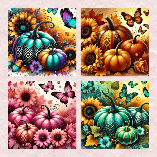 Radiant Pumpkin Series - Paint by numbers