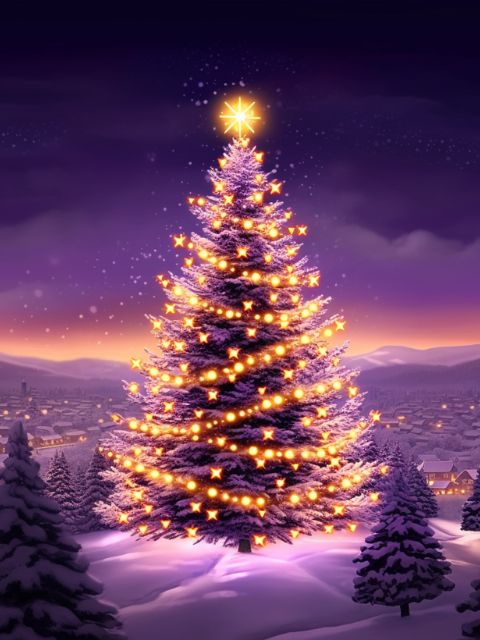 Purple christmas clearance tree