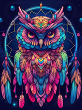 Laad de afbeelding in de Gallery-viewer, Purple Owl Dreamcatcher Paint by numbers