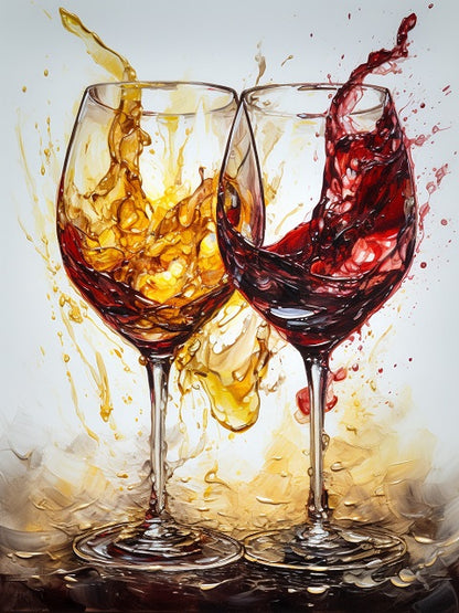 Red Loves White Wine - Painting by numbers shop