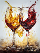 Laden Sie das Bild in den Galerie-Viewer, Red Loves White Wine Paint by Numbers