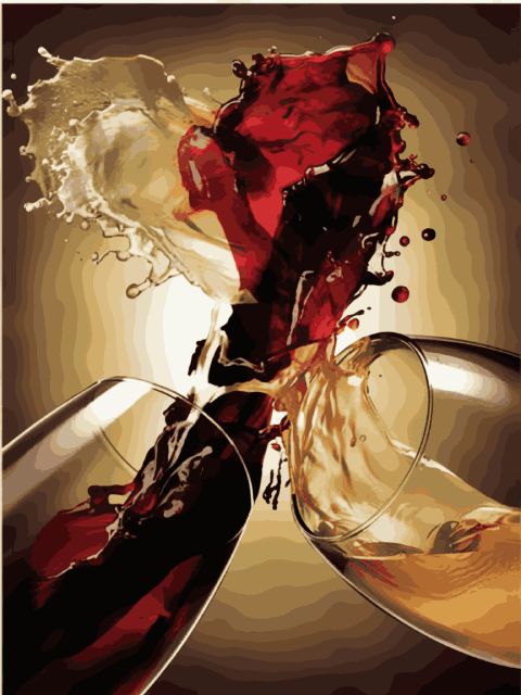 Red Loves White Wine - Paint by numbers