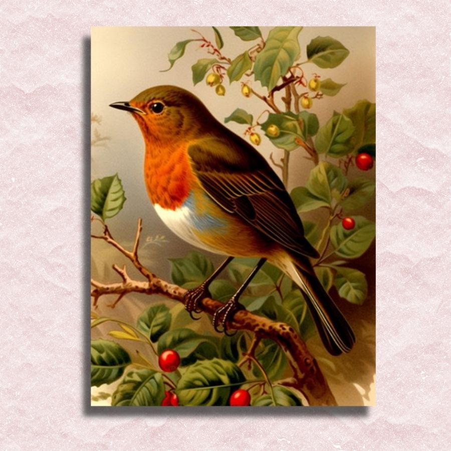 Robin Canvas - Paint by numbers