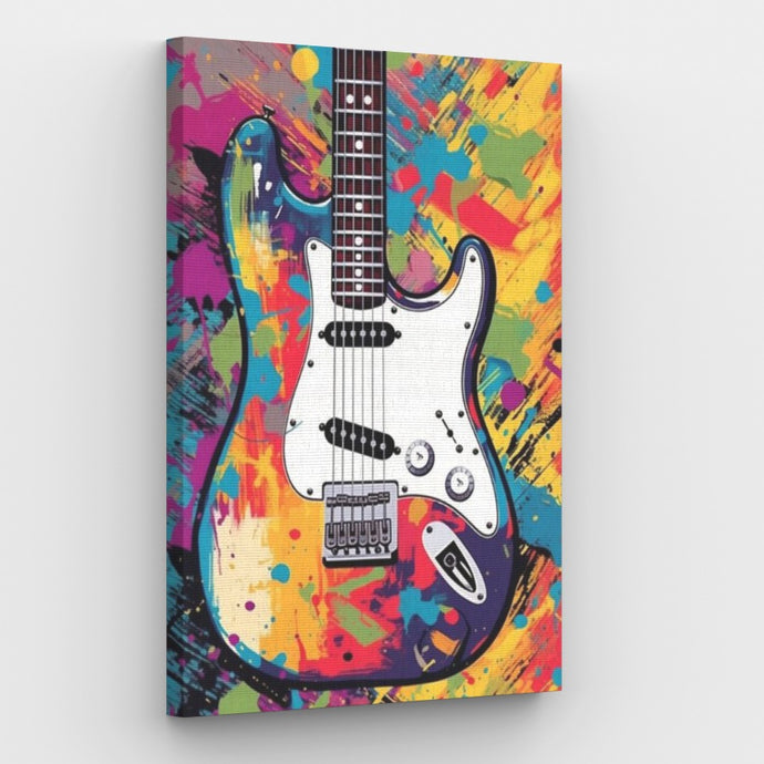 Rock Guitar Paint by numbers canvas