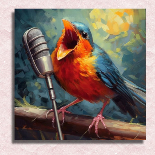 Rock Star Bird Canvas - Painting by numbers shop