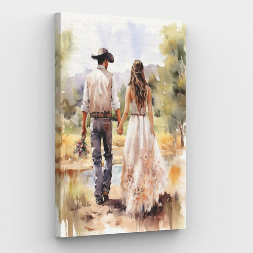 Romantic Meeting Paint by numbers canvas