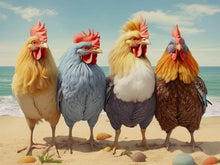 Load image into Gallery viewer, Roosters on Vacation - Paint by numbers
