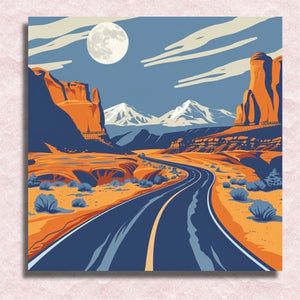 Route 66 Canvas - Paint by numbers