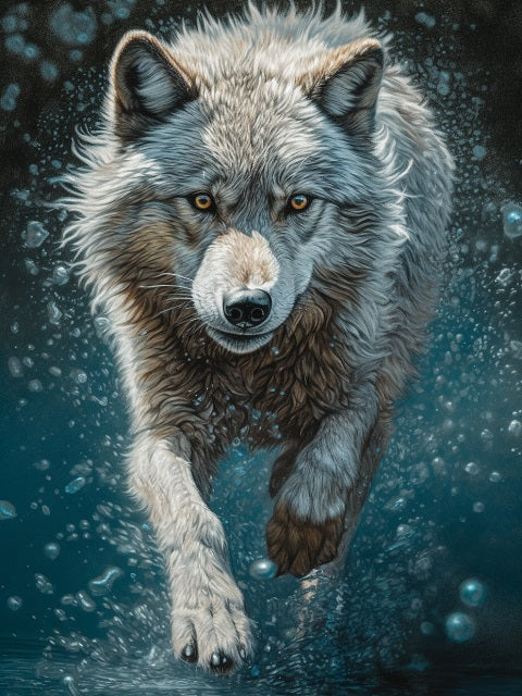 Running Wolf - Painting by numbers shop