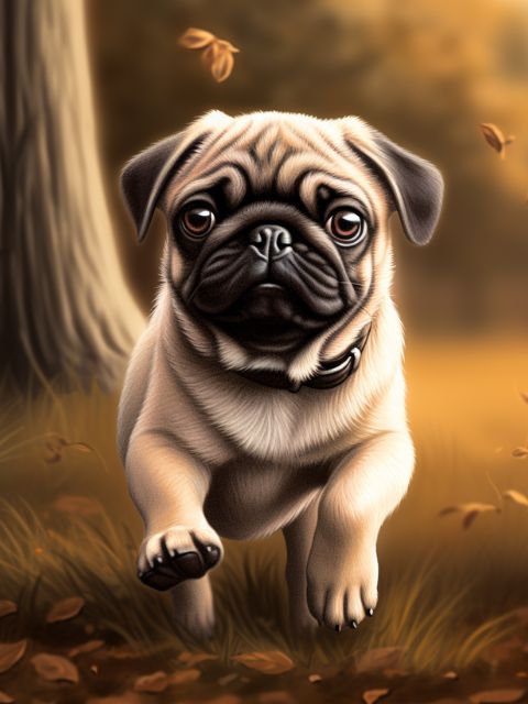 Cute Pug - Painting by numbers shop