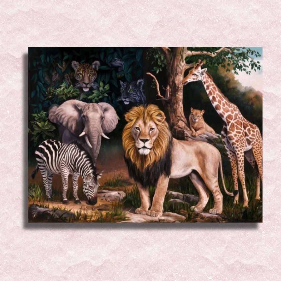 Safari Animals Canvas - Painting by numbers shop