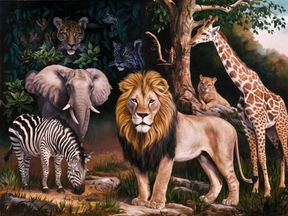 Safari Animals - Painting by numbers shop