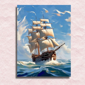 Sailboat Cruise Canvas - Painting by numbers shop