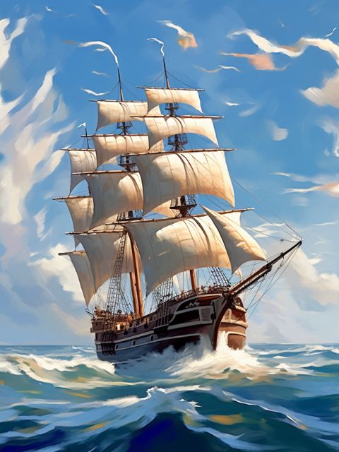 Sailboat Cruise - Painting by numbers shop