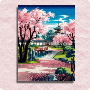 Sakura Cherry Blossom Canvas - Paint by numbers