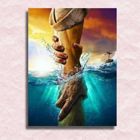 Saved by Jesus Canvas - Painting by numbers shop