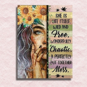 She Is Wild And Free Canvas - Schilderij op nummer winkel