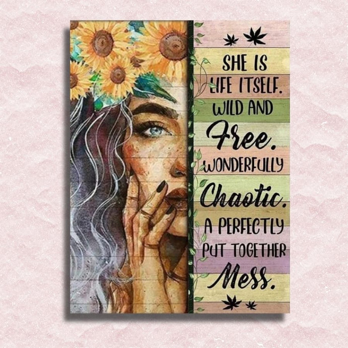 She Is Wild And Free Canvas - Painting by numbers shop